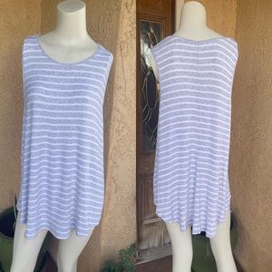 Merona Women’s Sleeveless Striped Shirt LARGE